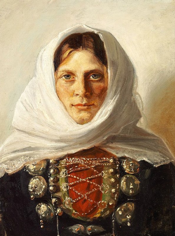 Ancher Anna A Young Girl In National Costume From The Island L S canvas print