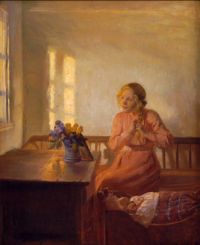 Ancher Anna A Young Girl Plaiting Her Hair 1901