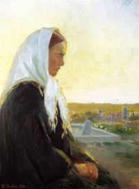 Ancher Anna At The Grave 1913 مطبوعة على القماش