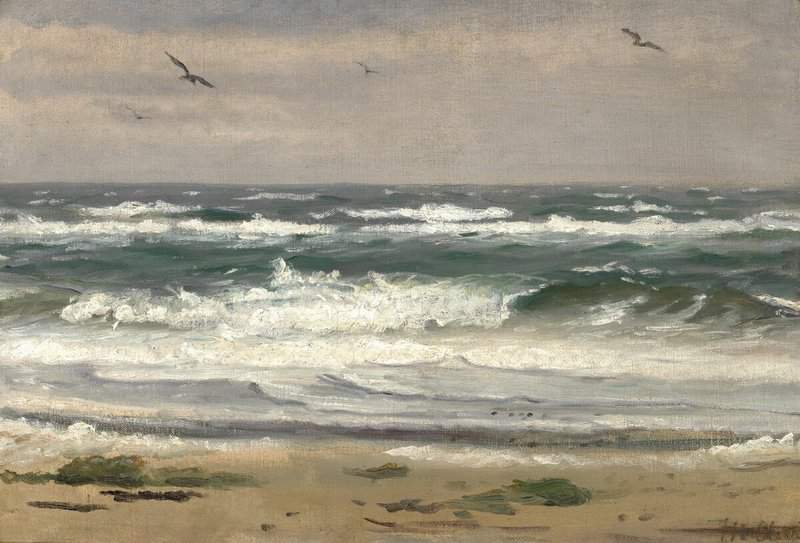 Ancher Anna Breaking The Waves At Skagen S Nderstrand 1913 canvas print