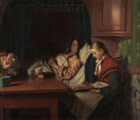 Ancher Anna By Grandmother S Sickbed. أنشر آنا من Sickbed جدتها
