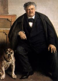 Ancher Anna Carl Locher مع كلبه النمر