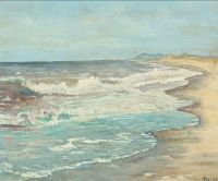 Ancher Anna Coastal Scene من Skagen S Nderstrand 1923 طباعة قماشية