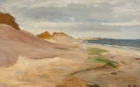 مشهد ساحلي من Ancher Anna مع Skagen في الشمس