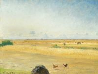 Ancher Anna Danish الصيف المناظر الطبيعية جنوب سكاجين 1913