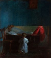 Ancher Anna Evening Prayers canvas print