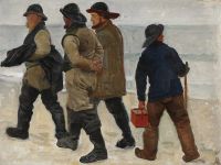Ancher Anna Fishermen From Skagen On Their Way Home canvas print