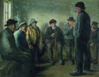 Ancher Anna Fishermen In Tavern canvas print