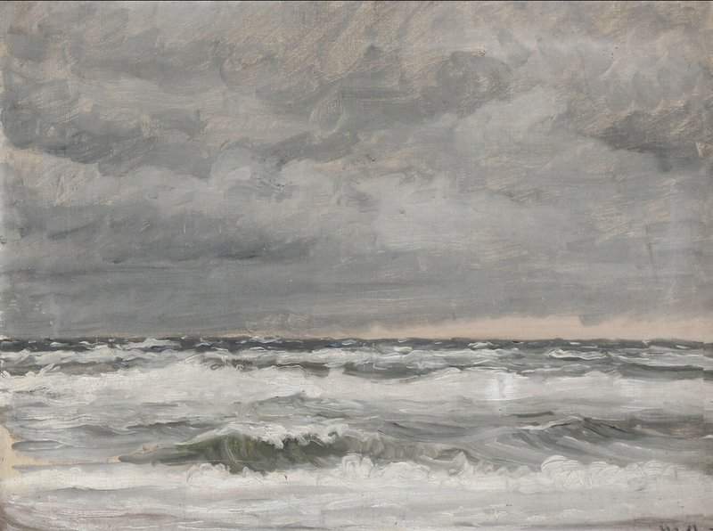 Ancher Anna Grey Clouds Over The Coast Of Skagen 1909 canvas print