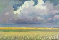 طباعة قماشية Ancher Anna Harvest Landscape Skagen
