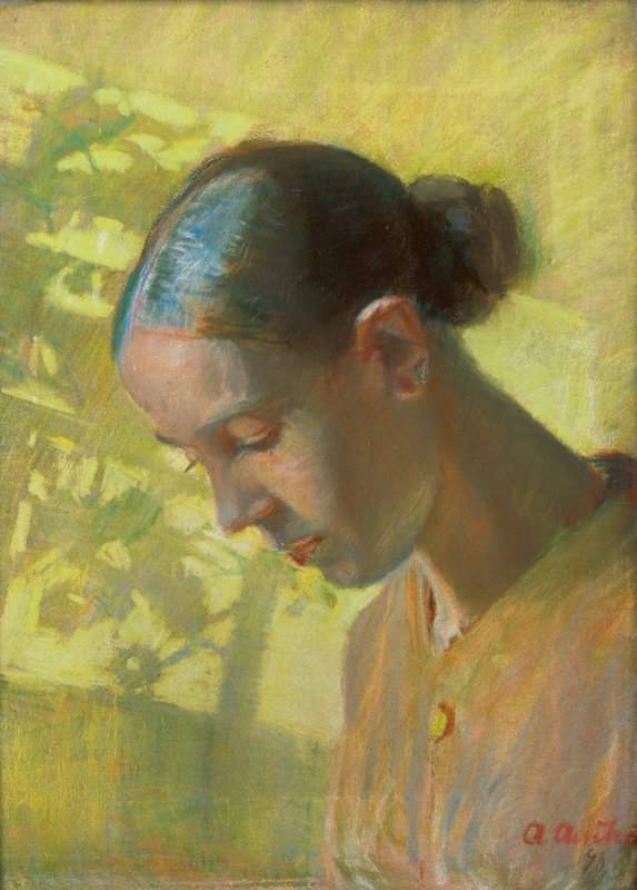 Ancher Anna He Seamstress Head Ane canvas print