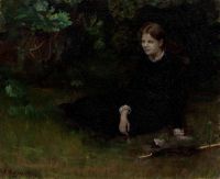 Ancher Anna In The Garden canvas print