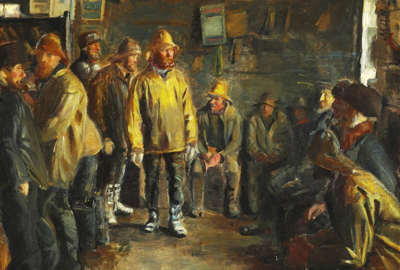 Ancher Anna In The Grocery Store A Winter Day Without Fishing Ca. 1890 canvas print