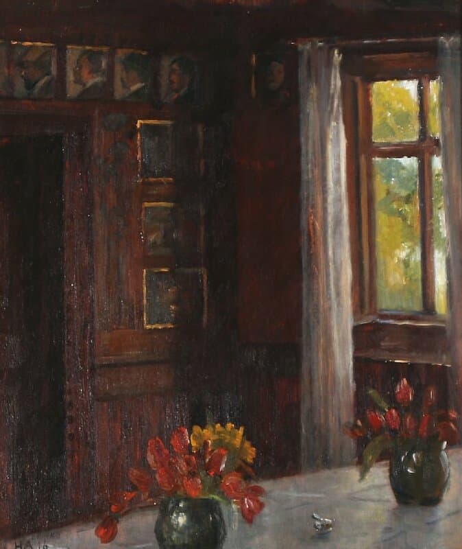Ancher Anna Interior From The Dining Room At Br Ndum S Hotel Skagen 1916 canvas print