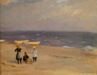 Ancher Anna Legende B Rn P Skagen Strand Ca. 1905 طباعة قماشية