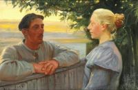 Ancher Anna Treffen über den Zaun