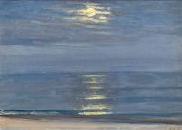 Skagen에서 바다 위의 Ancher Anna 달빛