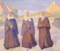 Ancher Anna On The Way To Church canvas print