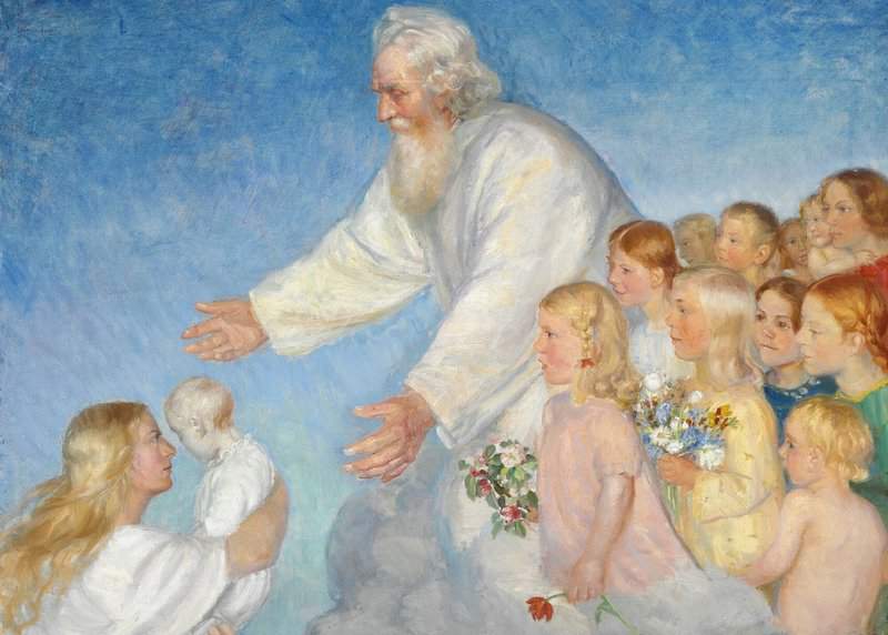 Ancher Anna Our Lord Receives The Dead Child 1910 17 canvas print