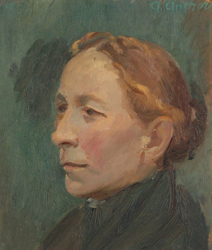 Ancher Anna Portrait Of A Woman From Skagen In Profile From The Left 1908 canvas print