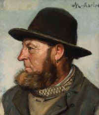 Ancher Anna Portrait Of Fisherman And Rescuer Ole Svendsen 1830 1906