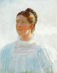 Ancher Anna Portrait Of Minne Holst 1896 مطبوعة على القماش