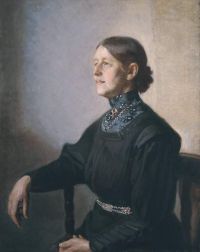 Ancher Anna Porträt der Frau des Künstlers Die Malerin Anna Ancher Anfang 1900