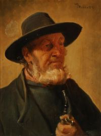 어부 Ole Svendsen의 Ancher Anna 초상화