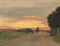 Ancher Anna Sunset مع طبعة قماشية فارس