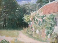 Ancher Anna The Old Garden House Summer طباعة قماشية