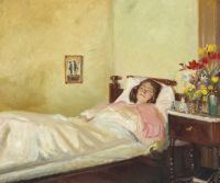 Ancher Anna The Sick Girl canvas print