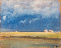 Ancher Anna Thunderstorm Over The Skagen Coast طباعة قماشية