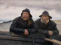 Ancher Anna Zwei Fischer mit einem Boot