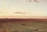 Ancher Anna View Of Meadow And Dunes In The Evening Sun