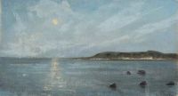 Ancher Anna View Of The Sea In The Moonlight مطبوعة على القماش