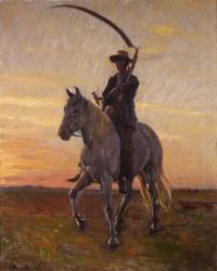 Ancher Anna Young Harvester Riding Home canvas print
