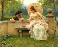Andreotti Federico A Tender Moment In The Garden طباعة قماشية