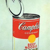 Andy Warhol Big Campbell Soup Ca 19c Fideos de carne