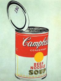 Andy Warhol 빅 캠벨 수프 Ca 19c 쇠고기 국수