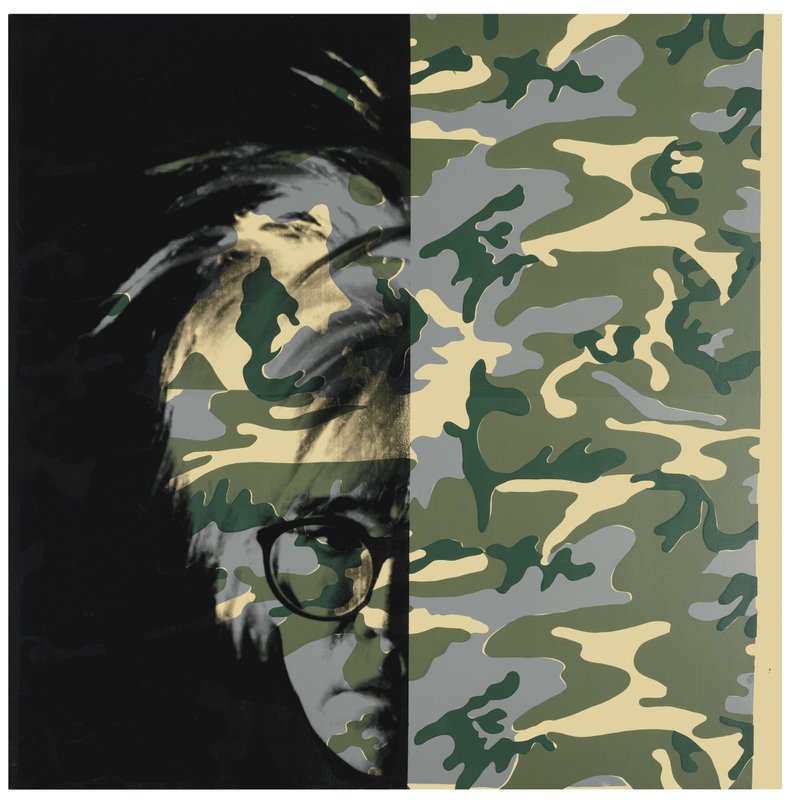 Andy Warhol Camouflage - Self Portrait Art Print on Canvas Art Paint
