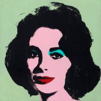Andy Warhol Farbiger Liz-Leinwanddruck