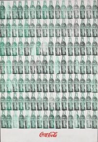 Andy Warhol Green Coca Cola Bottles canvas print