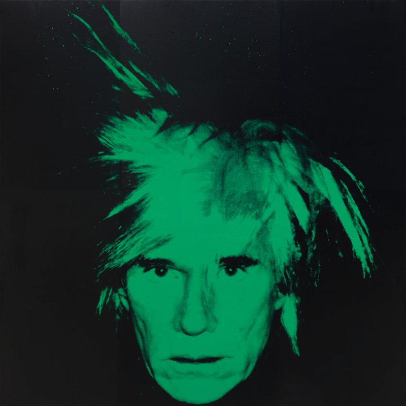 Andy Warhol Self-portrait - Green - 1986 canvas print