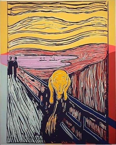 Tableaux sur toile, Andy Warhol The Scream After Munch 1984의 재생산