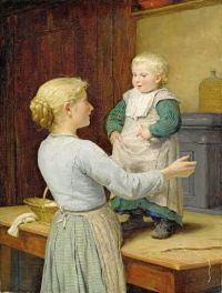 Anker Albert Die Altere Schwester Ca. 1889 canvas print
