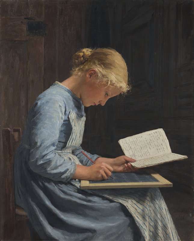 Anker Albert Fleissig Appliquee 1886 canvas print