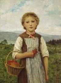 Anker Albert La Mariette mit Erdbeeren 1884
