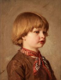 Anker Albert Portrait Of A Young Boy Ca. 1860