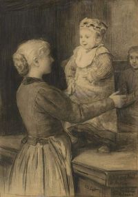Anker Albert Studie Zu Die Altere Schwester 1889
