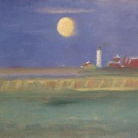 Anna Ancher Tarde de luna. Faro M Neskinsaften. FyrtRn 1904